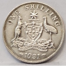AUSTRALIA 1931 . ONE 1 SHILLING